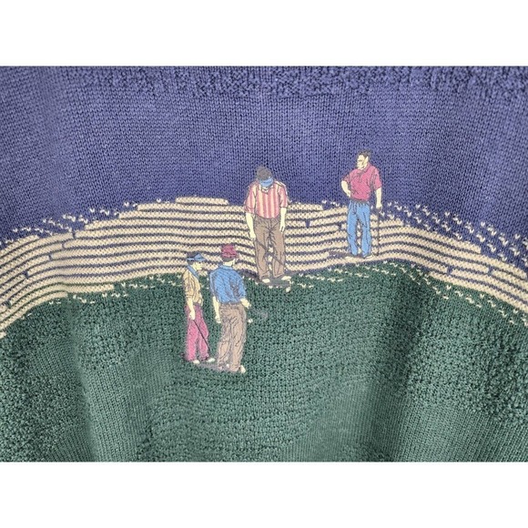 Vintage Cypress Links Golf Sweater Pullover Long Sleeve Men's Size Medium - Picture 4 of 10
